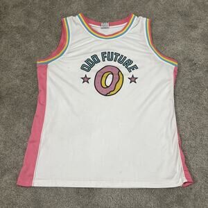 Odd Future Tank Top Donut Mens Size Large White Pink
